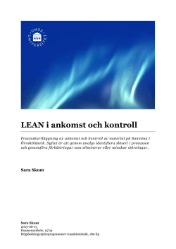 LEAN i ankomst och kontroll