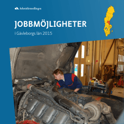 Jobbmöjligheter i Gävleborgs län 2015