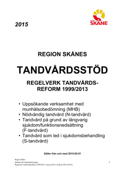TANDVÅRDSSTÖD - Region Skåne