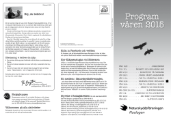 RNF vårprogram 2015 - Roslagen