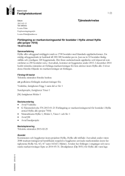 G-Tjänsteskrivelse TN 2015-01-21 Förlängning av