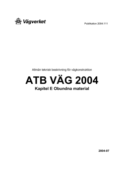 ATB VÄG 2004 Kapitel E Obundna material