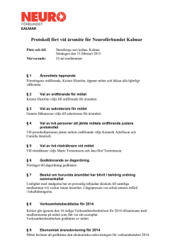 Kalmar årsmötesprotokoll 2015. (PDF-dokument