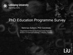 PhD Education Programme Survey