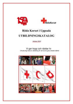 Röda Korset i Uppsala UTBILDNINGSKATALOG