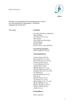 Protokoll 2015:4 - Finansinspektionen