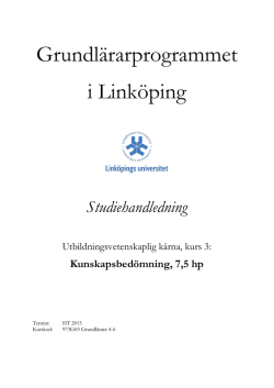 Grundlärarprogrammet i Linköping