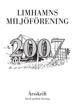 Årsskriften 2007 - Limhamns miljöförening