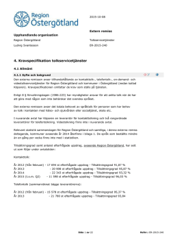 4. Kravspecifikation tolkservicetjänster