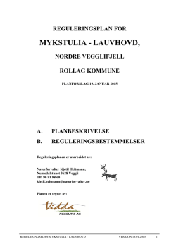 Planbeskrivelse Mykstulia-Lauvhovd 19.01.2015
