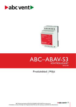 ABC–ABAV-S3 - ABC Ventilationsprodukter AB