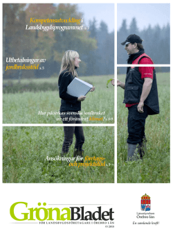 Gröna Bladet nr 3 September 2015. Pdf öppnas i
