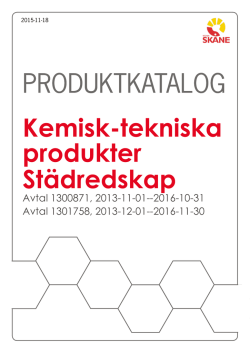 PRODUKTKATALOG Kemisk-tekniska produkter