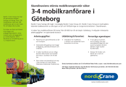 3-4 mobilkranförare i Göteborg