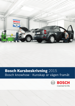Bosch Kursbeskrivning 2015