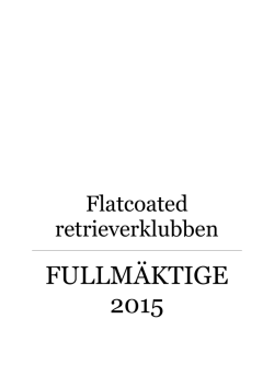 FULLMÄKTIGE 2015