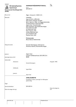 Protokoll 2015-09-14 - Kristinehamns kommun