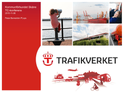 Trafikverket Kommunförbundet Skåne 2015-11-06