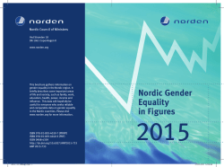 Nordic Gender Equality in Figures
