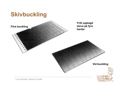 Plate Buckling - introduction (Swedish)