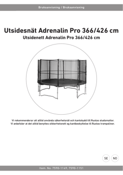 Utsidesnät Adrenalin Pro 366/426 cm