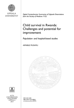 Child survival in Rwanda: Challenges and potential for