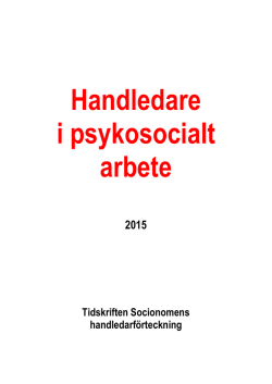 Handledare i psykosocialt arbete