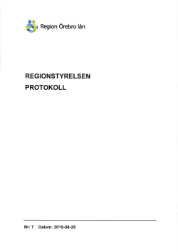 Protokoll regionstyrelsen 15 08 25