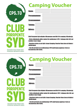 voucher camping - Club Parapente Syd
