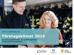 Företagsklimat 2015 - Sveriges Kommuner och Landsting