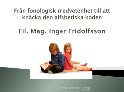 Kristianstad 2015 – Fridolfsson