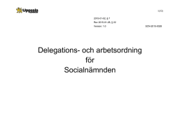 Delegations- och arbetsordning för Socialnämnden