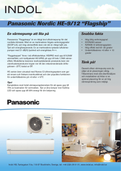 Produktblad Panasonic HE9/HE12