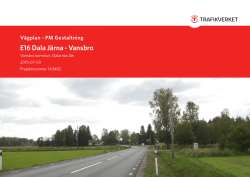 PM Gestaltning väg E16 Dala Järna-Vansbro (pdf-fil