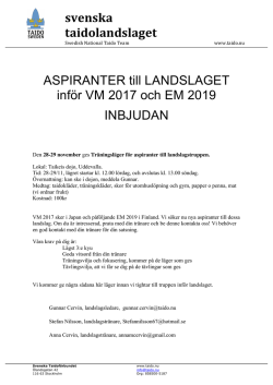 Inbjudan som PDF - Svenska Taidoförbundet