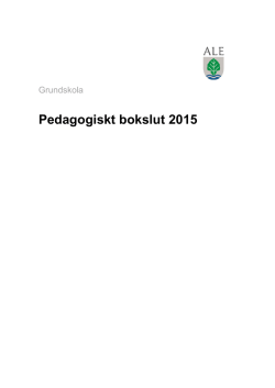 Pedagogiskt bokslut 2015