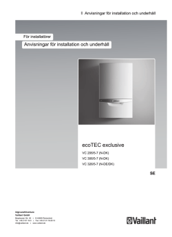 Installationsanvisningar ecoTEC exclusive Typ av enhet