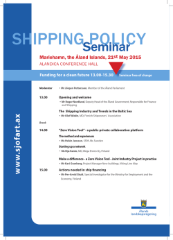 shipping policy seminar programme