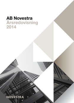 AB Novestra Årsredovisning 2014