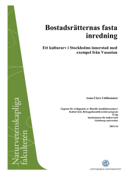 Bostadsrätternas fasta inredning