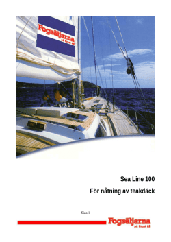 Sea Line 100 För nåtning av teakdäck