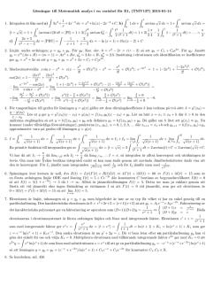 Lösningar till Matematisk analys i en variabel för E1, (TMV137) 2015