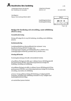 (FoUU) 2015 - Stockholms läns landsting