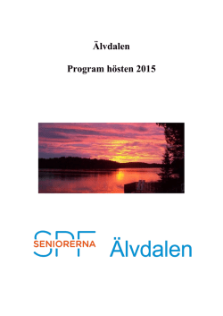 Program hösten 2015