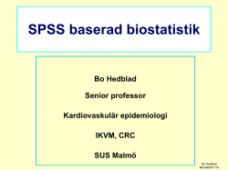 SPSS baserad biostatistik