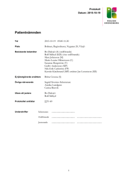 Protokoll 2015-10-19, pdf, öppnas i nytt fönster