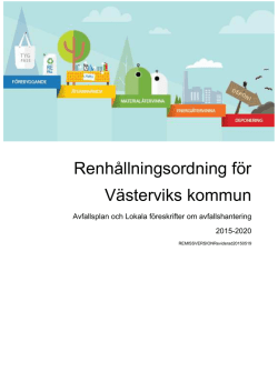 Renhållningsordning för Västerviks kommun