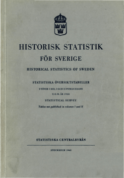 Historisk statistik för Sverige. Statistiska översiktstabeller : utöver i