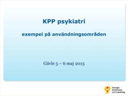 KPP psykiatri - Socialstyrelsen