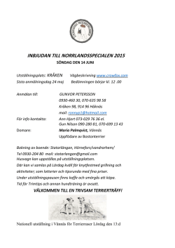 inbjudan till norrlandsspecialen 2015